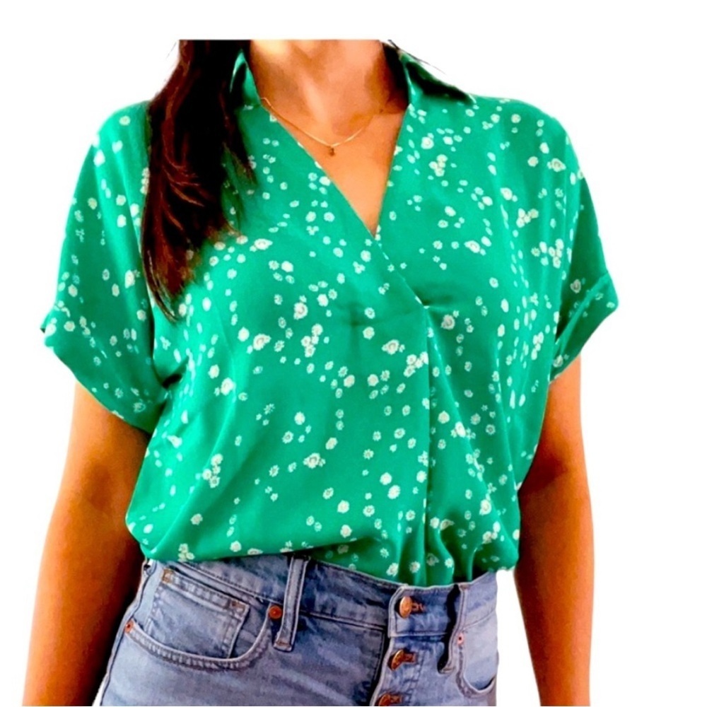 Cabi Replay Short Sleeve Top Floral #6082